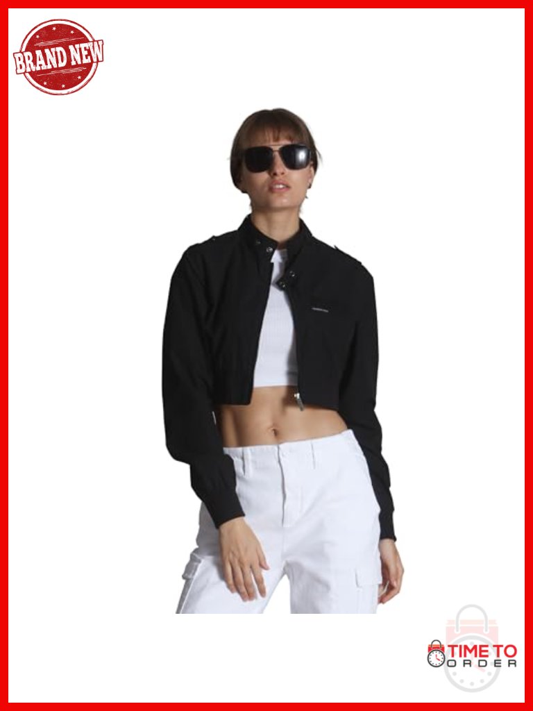 Mini Cropped Jacket Trendy Racer Jacket Long Sleeve Zipper